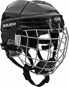 Bauer RE-AKT 100 YTH COMBO Eishockey Helm für Kinder mit Gitter, schwarz, größe