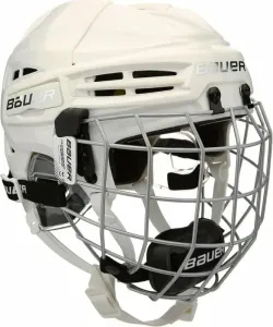 Bauer RE-AKT 100 YTH COMBO Eishockey Helm für Kinder mit Gitter, weiß, größe