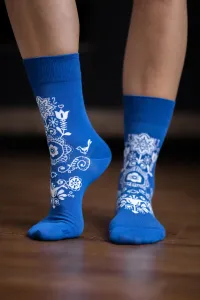 Barfuß-Socken Folk - Blau #275346