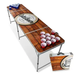 BeerCup Backspin Beer Pong Tisch Set Wood Eisfach 6 Bälle 100 Cups