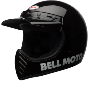 Bell Moto-3 Classic Solid Glanz Schwarz Integralhelm Größe XL