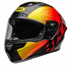 Bell Race Star DLX Flex Offset Gloss Black Red Full Face Helmet Größe XL