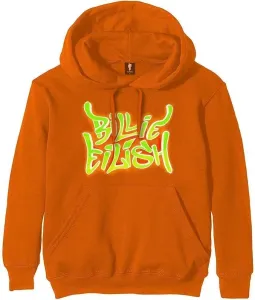 Billie Eilish Hoodie Airbrush Flames Blohsh Orange 2XL