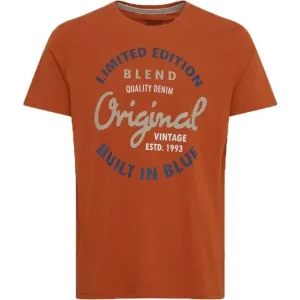BLEND TEE REGULAR FIT Herrenshirt, orange, veľkosť XL