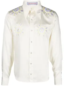 BLUEMARBLE - Embroidered Flowers Shirt #1081534
