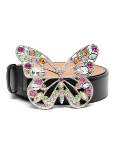 BLUMARINE - Butterfly Leather Belt