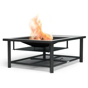 Blumfeldt Merano Avanzato L 3-in-1-Feuerschale mit Grillfunktion als Tisch nutzbar 122 x 87 cm #1580743