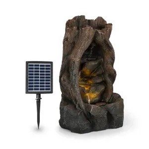 Blumfeldt Magic Tree Solarbrunnen 2,8 W Polyresin 5h Akku LEDs Holzoptik