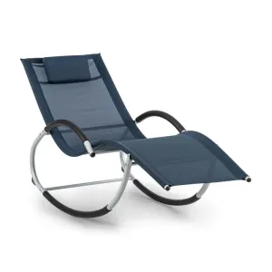 Blumfeldt Westwood Rocking Chair Schaukelliege ergonomisch Aluminium dunkelblau