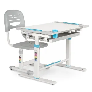 Blumfeldt Kinderschreibtisch-Set Tommi XL höhenverstellbarer Tisch & Stuhl ergonomisch ab 4 - 10 Jahre #775480