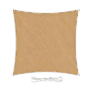 Blumfeldt quadratisches Sonnensegel 4 x 4 m Polyester luftdurchlässig