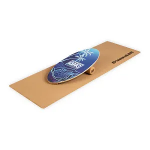 BoarderKING Indoorboard Allrounder Balance Board + Matte + Rolle Holz / Kork #272887