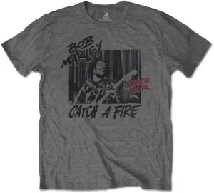 Bob Marley T-Shirt Catch A Fire World Tour Unisex Grey XL