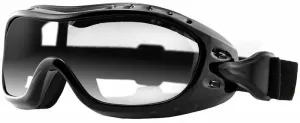 Bobster Night Hawk OTG Gloss Black/Clear Motorradbrillen