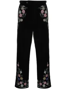 BODE - Embroidered Cotton Trousers #1428865
