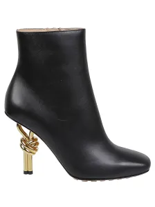 BOTTEGA VENETA - Knot Leather Ankle Boots