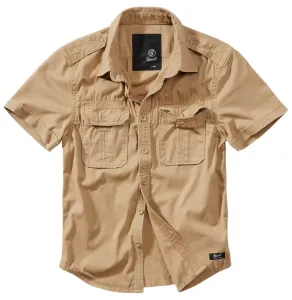 Brandit Vintage Herrenhemd mit 1/2-Kurzarm, khaki #304495