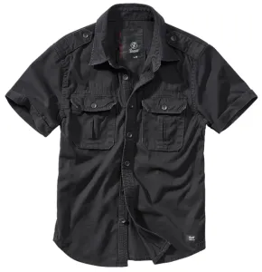 Brandit Vintage Herrenhemd mit 1/2-Kurzarm, schwarz #304494