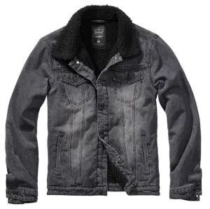 Brandit Sherpa Denim-Jacke mit Pelz, schwarz