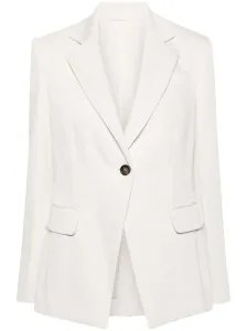 BRUNELLO CUCINELLI - Linen And Cotton Blend Single-breasted Jacket