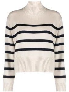 BRUNELLO CUCINELLI - Striped Cashmere Turtleneck Sweater