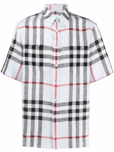BURBERRY - Checked Linen Shirt