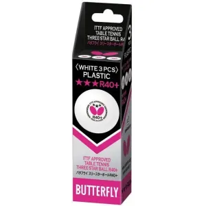 Butterfly R40+ Tischtennisbälle, weiß, größe