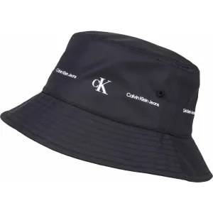 Calvin Klein STRIPE LOGO BUCKET HAT Unisex Hut, schwarz, veľkosť UNI