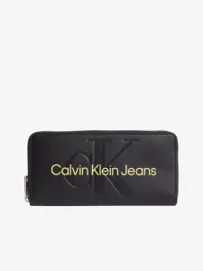 Calvin Klein SCULPTED MONO ZIP AROUND MONO Damen Geldbörse, schwarz, veľkosť os