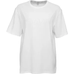 Calvin Klein S/S CREW NECK Damen Schlafshirt, weiß, größe