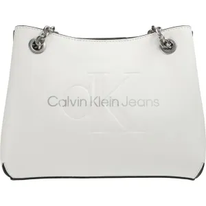 Calvin Klein SCULPTED SHOULDER BAG24 MONO Damen Handtasche, weiß, größe