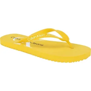 Calvin Klein BEACH SANDAL MONOGRAM TPU Damen Flip Flops, gelb, größe