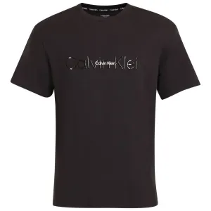 Calvin Klein EMB ICON LOUNGE-S/S CREW NECK Herrenshirt, schwarz, größe