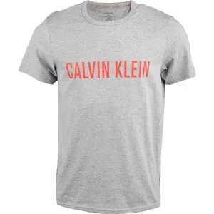 Calvin Klein S/S CREW NECK Herrenshirt, grau, veľkosť XL