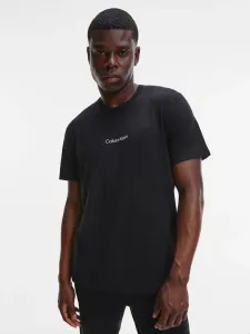 Calvin Klein S/S CREW NECK Herrenshirt, schwarz, veľkosť S