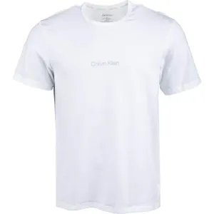 Calvin Klein S/S CREW NECK Herrenshirt, weiß, veľkosť M