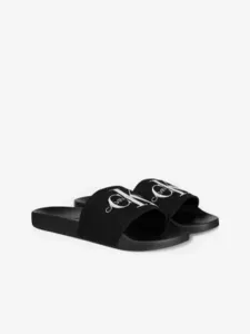Calvin Klein SLIDE MONOGRAM CO Herren Pantoffeln, schwarz, größe #1098524