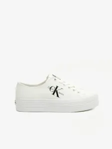 Calvin Klein VULC FLATFORM ESSENTIAL MONO Damen Sneaker, weiß, größe #988927