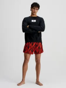 Calvin Klein ´96 TERRY LOUNGE-L/S SWEATSHIRT Herren Sweatshirt, schwarz, veľkosť L
