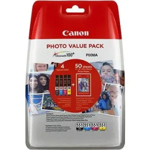 Canon CLI-551 Multipack + Fotopapier PP-201