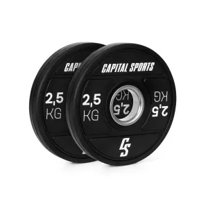 Capital Sports Sports Elongate 2020 Bumper Plates 2 x 2,5 kg Hartgummi 50,4mm