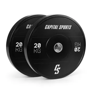 Capital Sports Sports Elongate 2020 Bumper Plates 2 x 20 kg Hartgummi 50,4mm