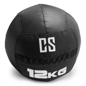 Capital Sports Bravor Wall Ball Medizinball PVC doppelte Nähte 12kg schwarz