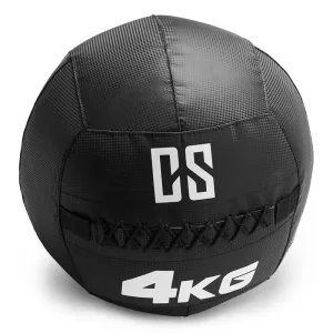 Capital Sports Bravor Wall Ball Medizinball PVC doppelte Nähte 4kg schwarz