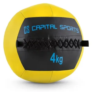 Capital Sports Epitomer Wall Ball 4kg Kunstleder gelb