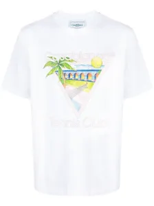 CASABLANCA - Tennis Club Icon Organic Cotton T-shirt