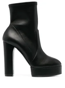 CASADEI - Betty Leather Heel Ankle Boots #1337444