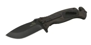 Messer schließen Cattara SCHWARZ KLINGE mit sicherung 21,7cm