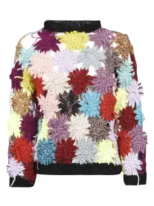 CAVIA - Hand Made Crochet Flowers Sweater #212544