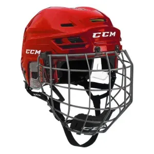 CCM TACKS 310C SR COMBO Hockey Helm, rot, veľkosť S